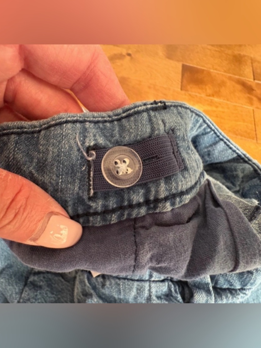 Old Navy Extra High-Rise Wide Leg Jeans Denim Size 14 Adjustable Waist - Picture 8 of 8